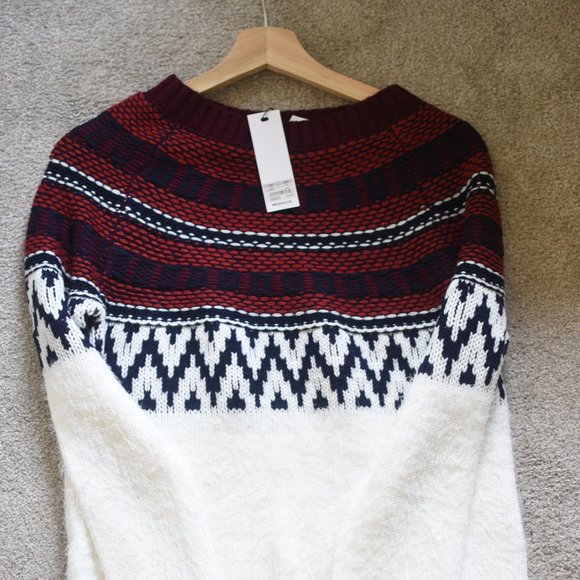 New BB Dakota Play Fair Isle Sweater - XS Ivory - Picture 5 of 9